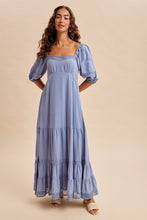 Load image into Gallery viewer, Bluebell Breeze Tiered Maxi Dress
