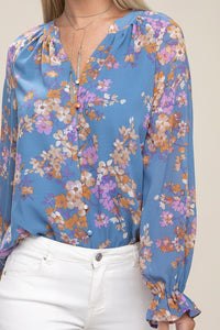 Floral chiffon blouse
