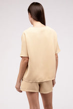 Load image into Gallery viewer, Waffle Round Neck Top and Short Set
