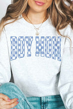 Load image into Gallery viewer, CHECKER BOY MOM Graphic Sweatshirt
