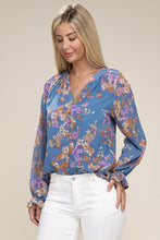Load image into Gallery viewer, Floral chiffon blouse
