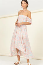 Load image into Gallery viewer, Pastel Florals Smocked Midi Dress
