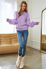 Load image into Gallery viewer, Pearl Embellishments Contrast Sleeves Sweater
