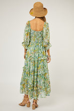 Load image into Gallery viewer, FLORAL CHIFFON MIDI DRESS
