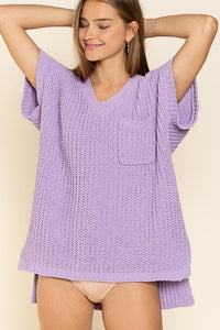 chenille thread pullover sweater