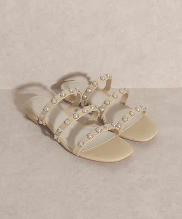 Valerie | Pearl Flat Sandals