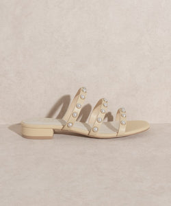 Valerie | Pearl Flat Sandals
