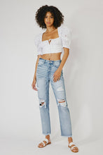 Load image into Gallery viewer, HIGH RISE SLIM STRAIGHT JEANS
