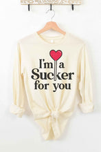 Load image into Gallery viewer, SUCKER FOR LOVE VALENTINE LONG SLEEVE TEE
