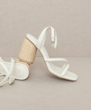 Load image into Gallery viewer, Alaia - Strappy Raffia Heel Sandal
