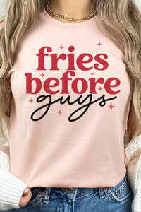 FRIES BEFORE GUYS GRAPHIC PLUS SIZE TEE