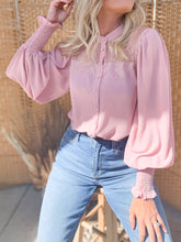 Load image into Gallery viewer, Blushing love | button down blouse
