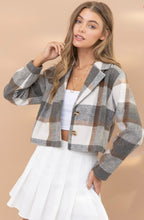 Load image into Gallery viewer, Grey | Plaid shacket
