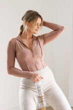 Load image into Gallery viewer, Gemma| Mauve zipper bodysuit
