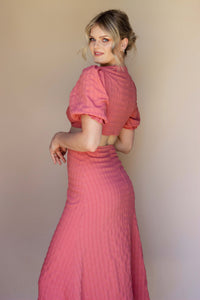 Pink potion | Cut out midi dress
