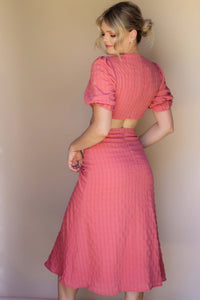Pink potion | Cut out midi dress