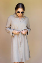Load image into Gallery viewer, Ash olive | Gauze shirt dress
