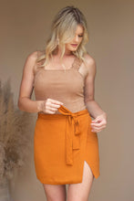 Load image into Gallery viewer, Pumpkin spice | Orange overlap Mini Skirt
